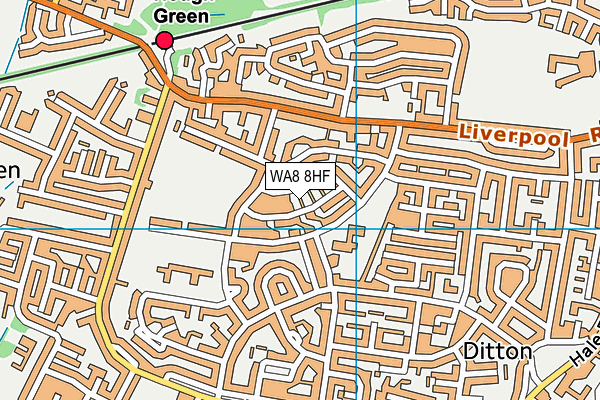 WA8 8HF map - OS VectorMap District (Ordnance Survey)
