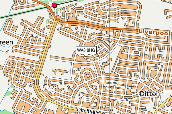 WA8 8HG map - OS VectorMap District (Ordnance Survey)