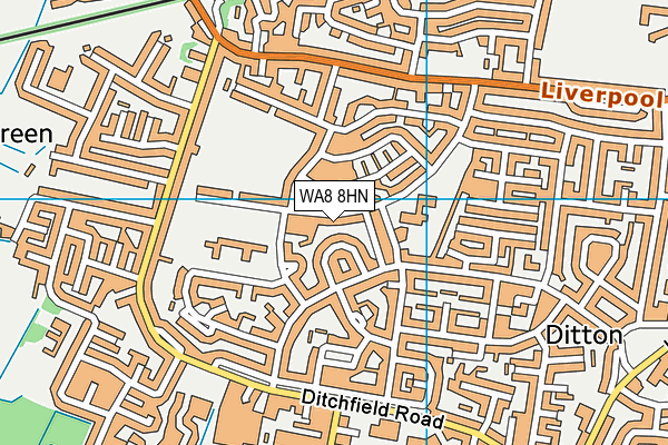 WA8 8HN map - OS VectorMap District (Ordnance Survey)