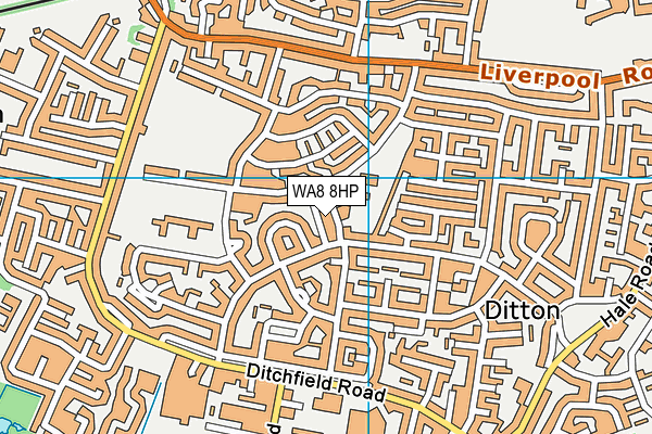 WA8 8HP map - OS VectorMap District (Ordnance Survey)