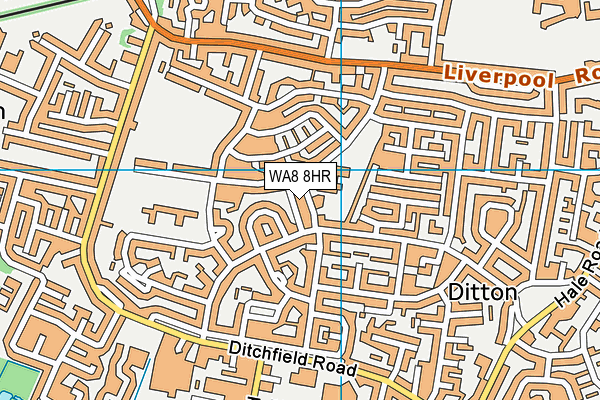 WA8 8HR map - OS VectorMap District (Ordnance Survey)