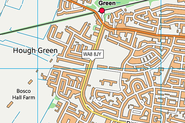 WA8 8JY map - OS VectorMap District (Ordnance Survey)