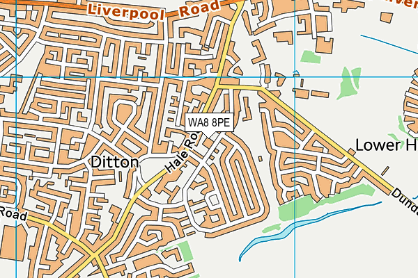 WA8 8PE map - OS VectorMap District (Ordnance Survey)