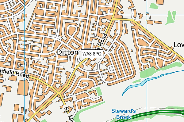 WA8 8PQ map - OS VectorMap District (Ordnance Survey)