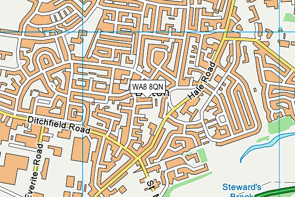 WA8 8QN map - OS VectorMap District (Ordnance Survey)