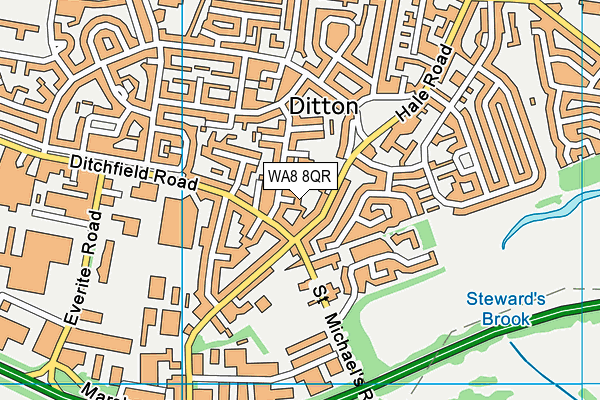 WA8 8QR map - OS VectorMap District (Ordnance Survey)