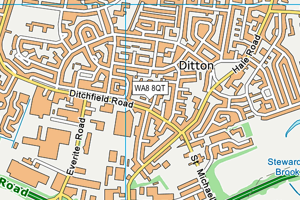WA8 8QT map - OS VectorMap District (Ordnance Survey)