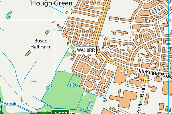 WA8 8RR map - OS VectorMap District (Ordnance Survey)