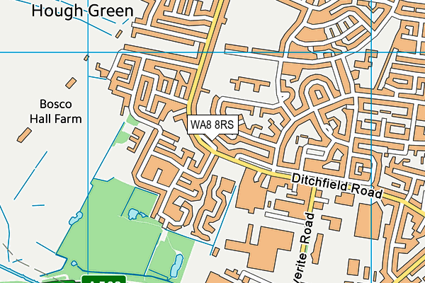 WA8 8RS map - OS VectorMap District (Ordnance Survey)