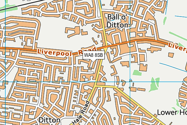 WA8 8SB map - OS VectorMap District (Ordnance Survey)
