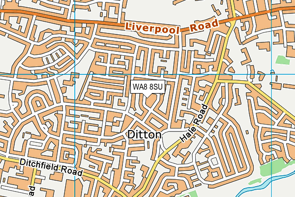 WA8 8SU map - OS VectorMap District (Ordnance Survey)