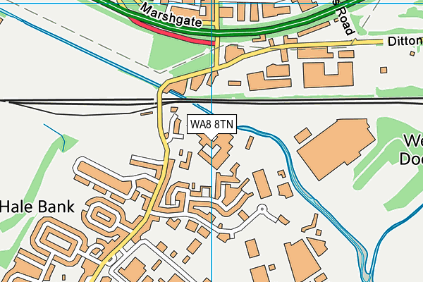 WA8 8TN map - OS VectorMap District (Ordnance Survey)
