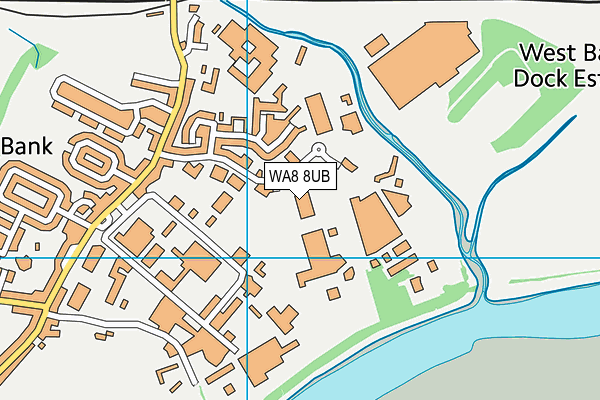 WA8 8UB map - OS VectorMap District (Ordnance Survey)