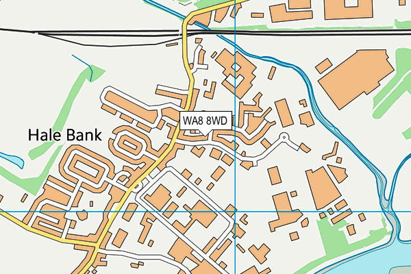 WA8 8WD map - OS VectorMap District (Ordnance Survey)