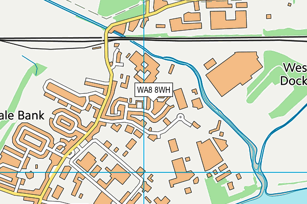 WA8 8WH map - OS VectorMap District (Ordnance Survey)
