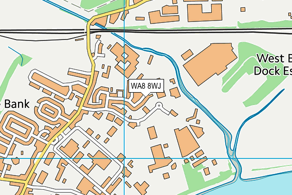 WA8 8WJ map - OS VectorMap District (Ordnance Survey)