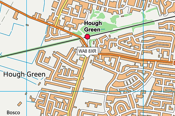 WA8 8XR map - OS VectorMap District (Ordnance Survey)