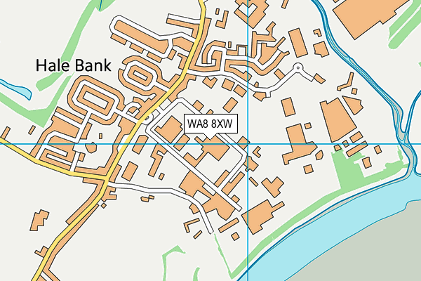 WA8 8XW map - OS VectorMap District (Ordnance Survey)