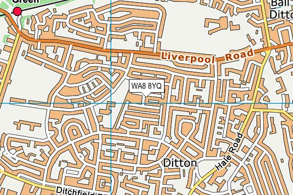 WA8 8YQ map - OS VectorMap District (Ordnance Survey)