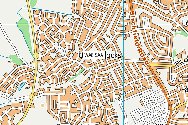 WA8 9AA map - OS VectorMap District (Ordnance Survey)
