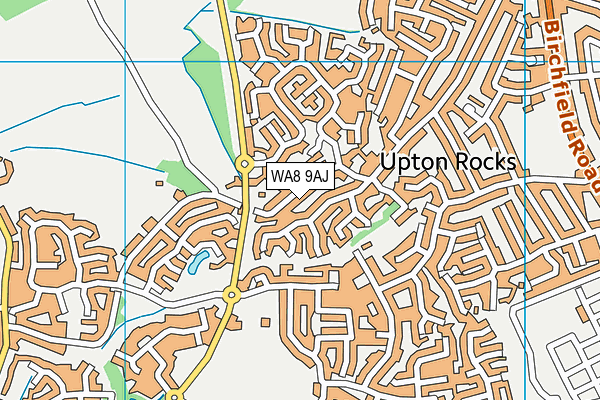 WA8 9AJ map - OS VectorMap District (Ordnance Survey)
