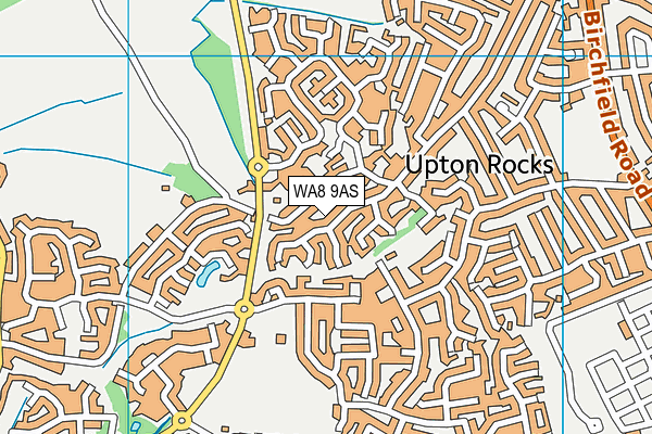 WA8 9AS map - OS VectorMap District (Ordnance Survey)