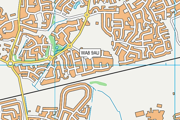 WA8 9AU map - OS VectorMap District (Ordnance Survey)