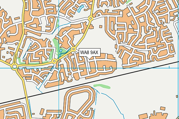 WA8 9AX map - OS VectorMap District (Ordnance Survey)