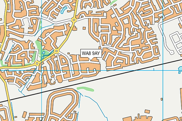 WA8 9AY map - OS VectorMap District (Ordnance Survey)