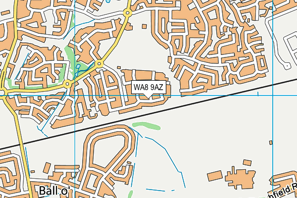 WA8 9AZ map - OS VectorMap District (Ordnance Survey)