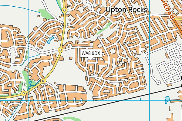 WA8 9DX map - OS VectorMap District (Ordnance Survey)