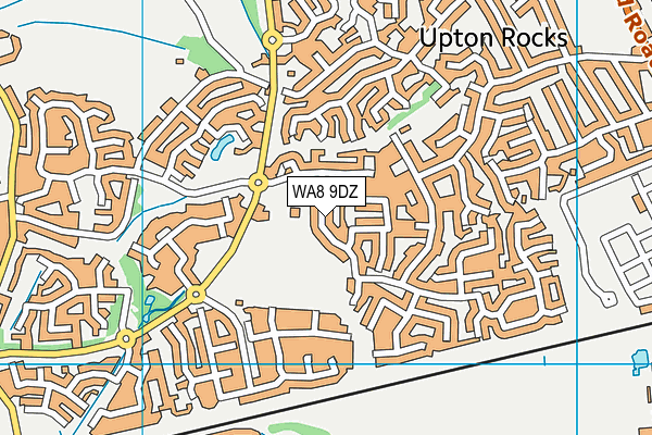 WA8 9DZ map - OS VectorMap District (Ordnance Survey)