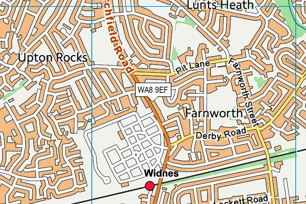 WA8 9EF map - OS VectorMap District (Ordnance Survey)