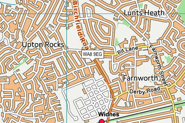 WA8 9EG map - OS VectorMap District (Ordnance Survey)