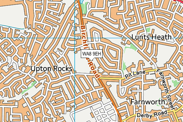 WA8 9EH map - OS VectorMap District (Ordnance Survey)