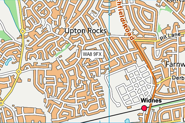 WA8 9FX map - OS VectorMap District (Ordnance Survey)