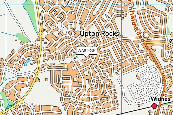 WA8 9GP map - OS VectorMap District (Ordnance Survey)