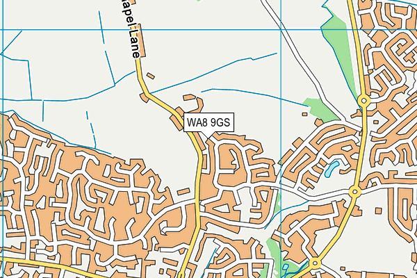 WA8 9GS map - OS VectorMap District (Ordnance Survey)
