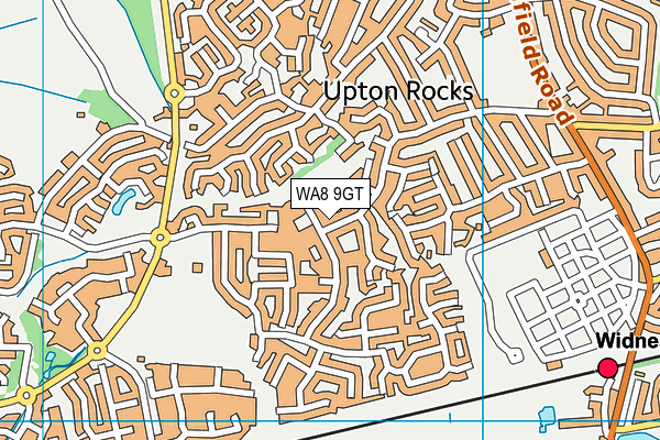 WA8 9GT map - OS VectorMap District (Ordnance Survey)