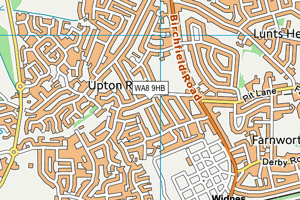 WA8 9HB map - OS VectorMap District (Ordnance Survey)