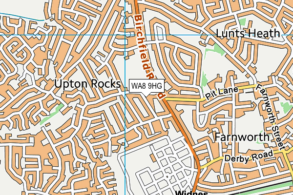 WA8 9HG map - OS VectorMap District (Ordnance Survey)