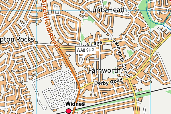 WA8 9HP map - OS VectorMap District (Ordnance Survey)