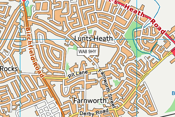 WA8 9HY map - OS VectorMap District (Ordnance Survey)