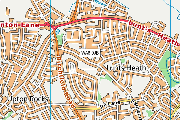 WA8 9JB map - OS VectorMap District (Ordnance Survey)