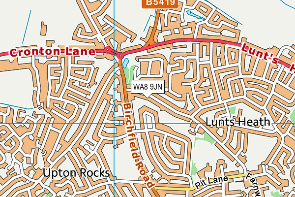 WA8 9JN map - OS VectorMap District (Ordnance Survey)