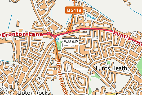 WA8 9JP map - OS VectorMap District (Ordnance Survey)