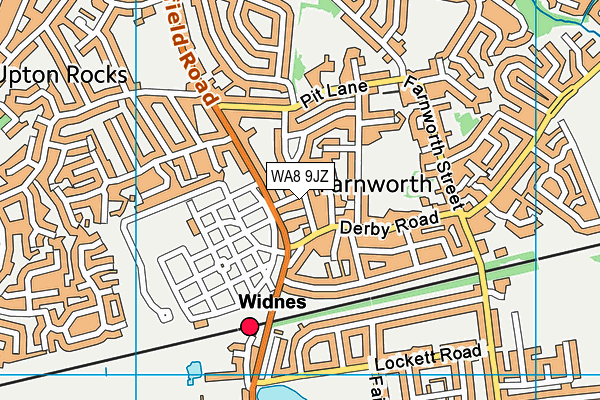 WA8 9JZ map - OS VectorMap District (Ordnance Survey)