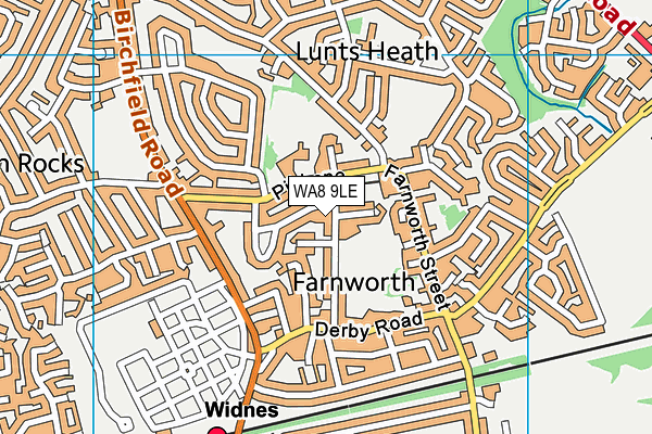 WA8 9LE map - OS VectorMap District (Ordnance Survey)