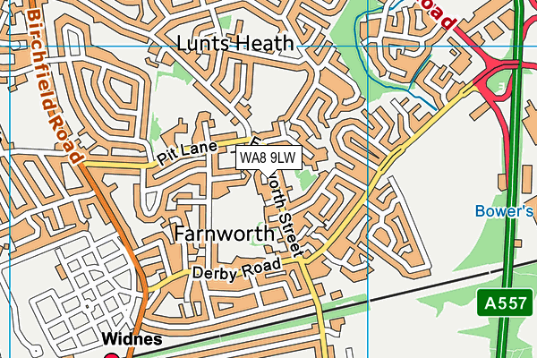 WA8 9LW map - OS VectorMap District (Ordnance Survey)