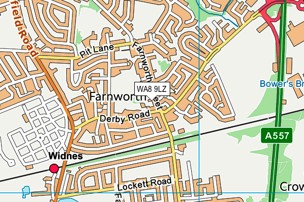 WA8 9LZ map - OS VectorMap District (Ordnance Survey)